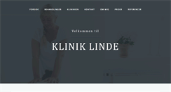 Desktop Screenshot of kliniklinde.dk
